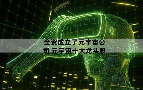 全资成立了元宇宙公司 元宇宙十大龙头股